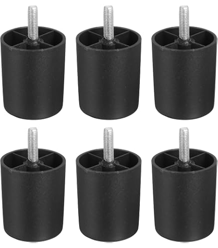 QUARKZMAN Lot De 16 Embouts De Protection Pour Pieds De Chaise – Carré 40x20 Mm – PVC Noir – Idéal Pour Meubles De Jardin, Armoires Et Lits