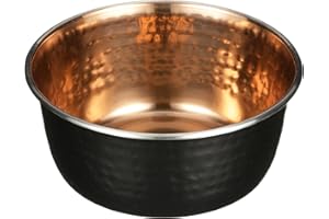 Neater Pet Brands Gamelles décoratives martelées pour Chien et Chat - Style Luxueux - Taille S - Cuivre Noir