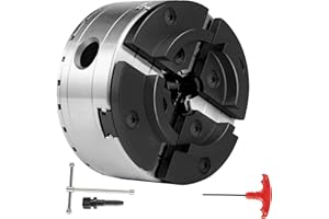 Husuper MX-125 4- Mandril de Mandíbula para Máquina de Torneado Torno M33, Mandíbula para Torno de Madera de Alta Resistencia Adaptabilidad y Precisión Mandril para Torno de Madera 45 mm - 98 mm