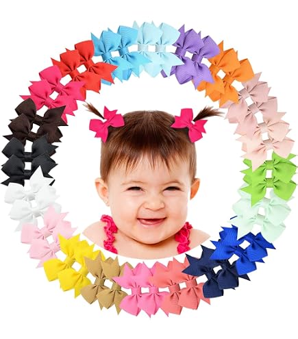 Lot De 1191 élastiques Et Pinces à Cheveux Pour Bébé EYWILYWI – Mini élastiques, Barrettes, Nœuds – Cadeau Petite Fille