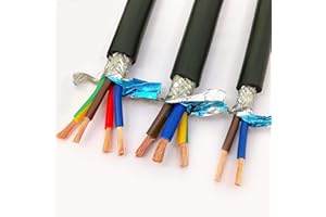 Leloo Lcuihong-Alambre de Cobre Cable eléctrico de 5M, 2 núcleo 3 núcleo 4 núcleo, Cable de Cobre, Cable blindado de Control de señal de Audio 0.2-2.5 mm Suave y Fuerte