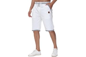 Djtnzdm Short Hombre Verano Algodon Bermudas Cargo Casual Trabajo Pantalones Cortos Pantalón Cargo Hombre Golf Tennis Shorts