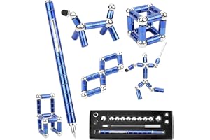 Waksox Fidget Pen - Christmas Stocking Fillers, Birthday Gift for Teenager Boys Girls 8 9 10 11 12 13 14 15 Years Old - Anxiety Relief Toy Cool Gadgets Fidget Toy (Blue)