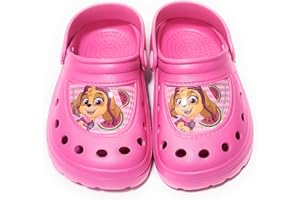 REQUETEGUAY URBAN RU Sabots Paw Patrol pour filles | Sabots Pat' Patrouille pour plage ou piscine | Sabots Skye Paw Patrol confortables
