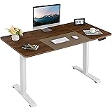 Furmax Standing Desk Sit Stand Desk With 140×70 cm Wood Desktop Height Adjustable Electric Desk Office Table Ergonomic With A