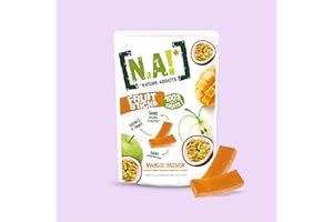 N.A!, Nature Addicts - Sachet de Fruit Sticks Mangue 40g - 100 purcent Issu de Fruits - Sans Sucres Ajoutés, Sans Édulcorants ni Conservateurs - Sachet Refermable à Emmener Partout - Lot de 1