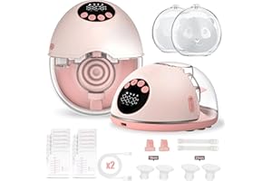 Milchpumpe Elektrisch, Jkevow Milchpumpe Handsfree mit 4 Modi und 12 Saugstufen Sowie Automatischen Sprachansagen, Ultraleise Elektrische Milchpumpe mit 19/21/24mm Flansch