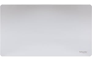 Schneider Electric Ultimate Screwless Flat Plate - Double Blank Plate, GU8420PC, Polished Chrome