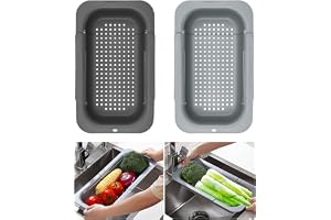 4 Runde Siebe Für Küche & Garten – Extra Groß, Stapelbar, Spülmaschinenfest Zum Waschen & Abtropfen