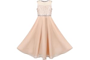 Sunny Fashion Vestido para niña Diamante de imitación Gasa Dama de Honor Baile Pelota Maxi Vestido 6-14 años