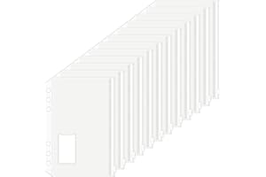 HAUTOCO 12 bolsillos A5 con cremallera con bolsillo para etiquetas para planificadores de carpetas de cuaderno A5, bolsa de plástico de 6 agujeros, sobres de presupuesto en efectivo, bolsas de hojas