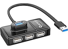 Quantum 4 Port USB Hub (1 Port 3.0 & 3 Port 2.0) with High Speed Data Transfer, Plug Play Usage, Compatible with Laptop, PC a
