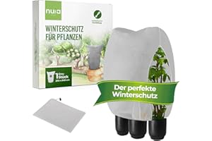 nuia Pflanzen Winterschutz RIESIG außen, 240x200cm 70g/m² Winterschutz FüR Kübelpflanzen, reißfest, Frostschutz Winterflies, Pflanzenschutz Winter für Palmen & Olivenbaum