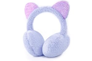 SEYUFN Earmuffs for Girls, Soft Plush Ear Warmers Kids Adjustable Earmuffs Outdoor Warm Winter