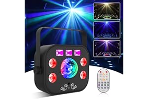 DELIBANG Disco Lichteffekte RGBW UV LED Par, Partylichter mit Discokugel, LED Effektstrahler Unterstützt Sound Aktiviert und Fernbedienung für DJ Hochzeit Club Bar Show