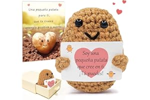 BOYATONG Regalos Originales Divertido para Mujer Hombre, Patata Español Positiva, Personalizados Peluche Decoracion Hogar Oficina , Ideas Regalo para Cumpleaños Mejor Amiga Pareja Novia Niña Hermanas Profesora