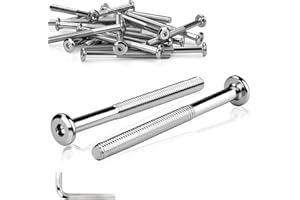 TXXATX M6 Bolts M6x70 mm Flat Head Hex Socket Screws 20pcs Allen Screw 70 mm Bed Bolts with Hex Key for Furniture Cots Beds Assembly, Machinery, DIY & Home Repairs, Woodworking Projects