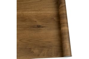 Abyssaly Wood Effect Vinyl Wrap Self Adhesive Wallpaper for Furniture, Dark Oak Wood Sticky Back Plastic Roll, Brown Wallpaper for Desk, Kitchen Worktop,Windowsill 30cm X 200cm