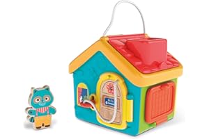 Clementoni - 17857 - Montessori Baby - Casita De Actividades - Juego Infantil para Desarrollar La Psicomotricidad Fina Y Las Habilidades Manuales, Juego Montessori 1 Año, Juguete Bebé 18 Meses