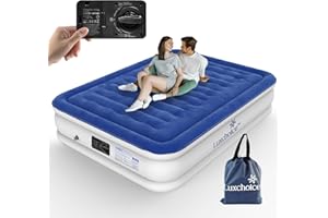 Luxchoice Cama Inflable con Bomba Incorporada ColchóN Hinchable Cama de Aire CóModa Y Autoinchable para Invitados En El Viajes Camping O En Casa