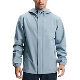 Libin Men's Rain Jacket Waterproof Breathable Lightweight Outdoor Jacket with Hood and 4 Pockets for Hiking Golf Cycling Runn