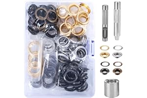 HO2NLE Grommet Werkzeug Kit 16mm Ösen Set 100 Ösen Scheiben und Grommet Ösen Planenösen mit Ösenzange Ösenwerkzeug Set für Planen Leder Stoff Vorhang Poolabdeckung 4 Farben