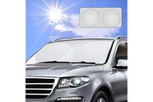 Pare-Brise-Soleil, Vintoney Pare-Soleil de Voiture, Pare-soleils intérieur La Protection Avant Parfaite Contre Les Rayons UV et la Chaleur dans Votre Voiture, 160x83cm, Argenté