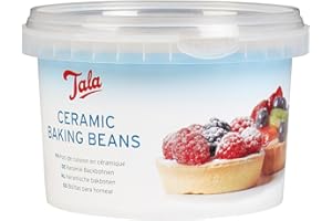 Tala Billes de Cuisson en Céramique – Poids Réutilisables Résistants à la Chaleur – Perles de Cuisson à Blanc pour Tartes & Quiches – Accessoires de Pâtisserie – env. 700g, couvre Ø32 cm