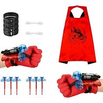 DAIREN Set di 3 Spider Glove Launcher,Spider Launcher,Spider Glove,Spara Ragnatele Giochi per Bambini,Giocattoli educativi in Bambini Cosplay (3