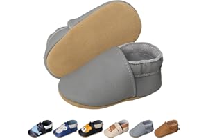 EDOTON Buty dla noworodków, miękkie buciki dla dziewczynek, zamszowe buty dziecięce, skóra z motywem z kreskówki, 0-24 miesiące