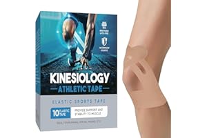 XSHOWS Tape Kinesiologico, Kinesio Tape Sportivo, Nastro Adesivo Impermeabile, Taping Kinesiologico Utilizzato per il Supporto Ginocchio e Articolare, Sport All'aperto