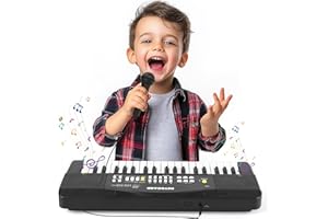 VERDANTREE Piano pour enfants, clavier 37 touches, musique électronique, clavier avec microphone, portable, multifonction, cadeau pour garçons et filles, 3 ans
