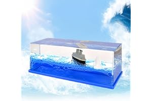 DEARBAG Kreuzfahrtschiff Fluid Drift Flasche, Acryl-Schiffsflüssigkeitsdriftflasche Fluid Drift Bottle Unsinkbares Kreuzfahrtschiff-Spielzeug Sinkt Nie Schiffsdekoration Büro Und Haus Bootslauf Dekoration (B)