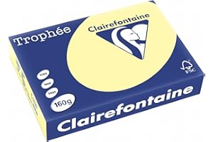 Clairefontaine Trophée 2636C - Resma de papel, 250 hojas, A4, 21 x 29.7 cm, color amarillo canario