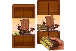 AOMAIGAD 2 Piezas Molde Chocolate, Molde de Silicona, Moldes De Silicona Para Chocolat, Moldes de Chocolate Dubái, Molde de silicona para chocolate, Para Chocolates Pralinés y Dulces Caseros