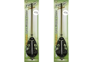 PRO FILSTAR Inline Long Cast Method Feeder Set 2 x 40g Futterspender - Open Futterkorb - Karpfen Angeln Montage - Karpfenangeln Zubehör – Carp Fishing - Grundangeln - Angelnzubehör für Feederrute