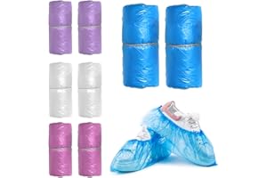 ROONTIN 40 Pairs Disposable Shoe Cover,Anti Slip Cleaning Overshoes Boot Safety(White 10,Pink 10,Yellow 10,Blue 10)