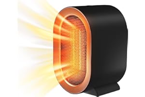 Weinsamkeit Termowentylator energooszczędny, 1200 W, cichy grzejnik ceramiczny, energooszczędny, 2 tryby, ochrona przed przegrzaniem i zabezpieczenie przed przewróceniem, przenośny termowentylator do