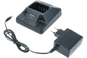 vhbw Batteriladdare kompatibel med Motorola GP300, GP600, GP88 trådlös Walkie Talkie batterier (laddningsdocka, strömförsörjning)