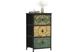 VEDECASA Cassettiera con 3 cassetti in tessuto sottile armadio comodico Boemia toletta armadio portaoggetti per camera da letto armadio industriale per soggiorno camera da letto cameretta corridoio