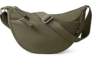 KALIDI FANCY FOREST KALIDI Crescent Bag for Women, Multi Pockets Canvas Shoulder Bag Hobos Crossbody Bag Portable Crescent Bag with Adjustable Strap for Travel Daily Use