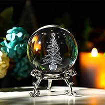 Boule En Cristal Gravée Laser 3D Tour Eiffel - Support Métal - Décoration Paris Souvenir Cadeau