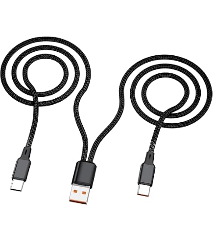 QIANRENON USB-C Auf 2x Micro USB Splitterkabel – 30 Cm, 5V/3A Ladekabel, 2 Stück – Zum Gleichzeitigen Laden Von 2 Geräten