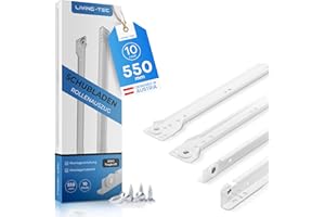 LIVING TEC® Schubladenschienen 550mm - 10 PAAR Rollenauszug Weiß Teilauszug - Leichtgängiger Schubladenauszug - Schubladenauszüge in vielen Größen - Auszugsschienen Stahl 1mm stark - Auszug bis 20kg