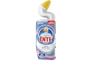 ‎WC-ENTE WC-Ente Total Aktiv Gel, Flüssiger WC Reiniger antibakteriell, Toilettenreiniger, Lavender Bloom, 1er Pack (1 x 750 ml)