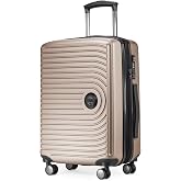 HAUPTSTADTKOFFER Mitte 55 x 40 x 23 TSA 4 Wheels Hard Travel Suitcase with Wheels, Handheld, Cabin, Champagne