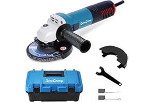 Dong Cheng Angle Grinder 115mm 800W, Compact Angle Grinder with Storage Hard Case & Quick-Change Guard, Professional for Cutting, Grinding, Polishing & Rust Remove