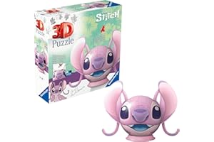 Ravensburger - Puzzle 3D Ball - Disney Angel - A partir de 6 Ans - 72 pièces numérotées à Assembler sans Colle - Support et Accessoires de Finition Inclus - Diamètre : 13 cm - 11639