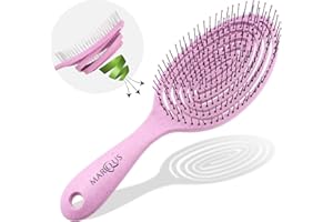 MARQUS Cepillo Pelo Antitirones niña y adultos - Cepillo desenredante de fibra natural - exclusivas cerdas de flexión ultra suaves y con cuerpo - Se desliza con facilidad, 1 pieza - 1 pieza - Color Blush