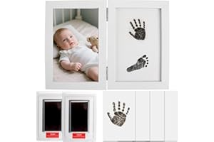 VinBee 4x6 Baby Hand and Footprint Kit, 2 Pictures Baby Photo Frame for Newborn Boys & Girls, Personalized Baby Milestone Gift,Perfect Baby Memory and Nursery Room Decoration,New Parents Gift